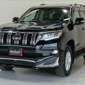 2021 Toyota Land Cruiser Prado black gasoline used car Japan export