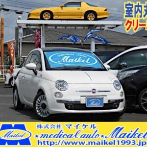 2014 Fiat 500 white gasoline used car Japan export