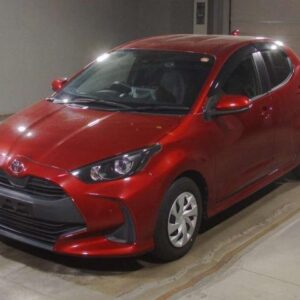 2021 Toyota Yaris red gasoline used car Japan export