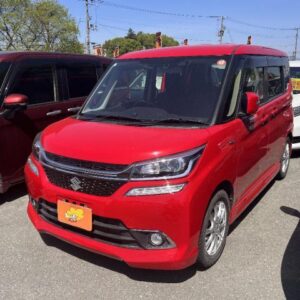2017 Suzuki Solio Bandit red gasoline used car Japan export