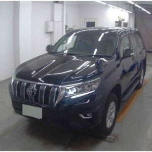 2022 Toyota Land Cruiser Prado black gasoline used car Japan export