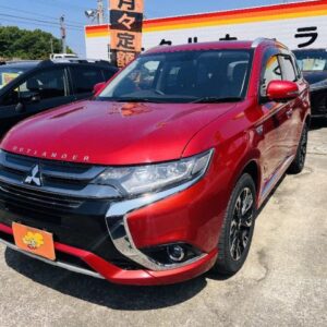 2015 Mitsubishi Outlander Phev red gasoline used car Japan export