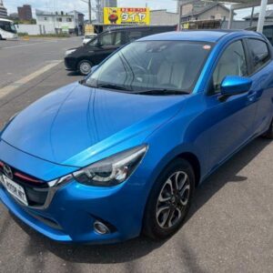 2015 Mazda Demio blue diesel used car Japan export