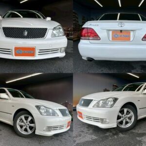 2004 Toyota Crown white gasoline used car Japan export
