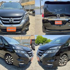 2017 Nissan Serena black gasoline used car Japan export