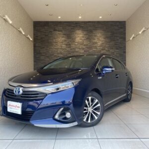 2014 Toyota Sai blue hybrid used car Japan export