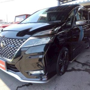 2020 Nissan Serena black hybrid used car Japan export