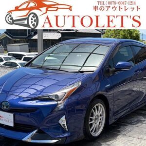 2016 Toyota Prius blue hybrid used car Japan export
