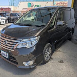 2014 Nissan Serena tea hybrid used car Japan export