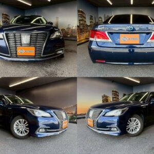 2016 Toyota Crown Hybrid blue gasoline used car Japan export