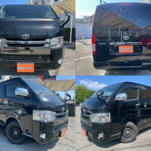 2017 Toyota Hiace Van black gasoline used car Japan export