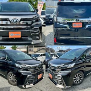 2015 Toyota Vellfire black gasoline used car Japan export