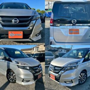 2017 Nissan Serena silver gasoline used car Japan export