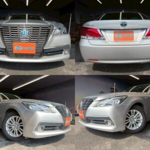2013 Toyota Crown Hybrid silver gasoline used car Japan export