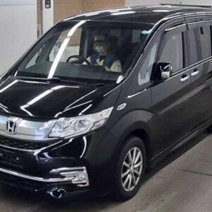 2015 Honda Stepwagon Spada black gasoline used car Japan export