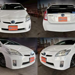 2010 Toyota Prius white gasoline used car Japan export