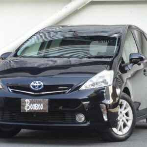 2011 Toyota Prius Alpha black hybrid used car Japan export