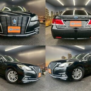 2013 Toyota Crown Hybrid black gasoline used car Japan export