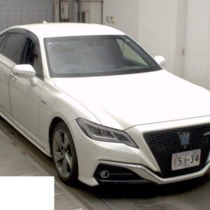 2018 Toyota Crown Hybrid pearl gasoline used car Japan export