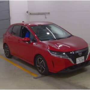 2022 Nissan Note red gasoline used car Japan export