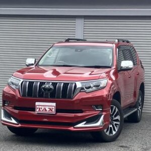 2023 Toyota Land Cruiser Prado red diesel used car Japan export