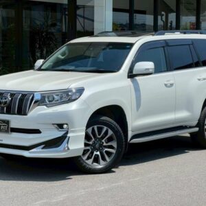2023 Toyota Land Cruiser Prado white gasoline used car Japan export