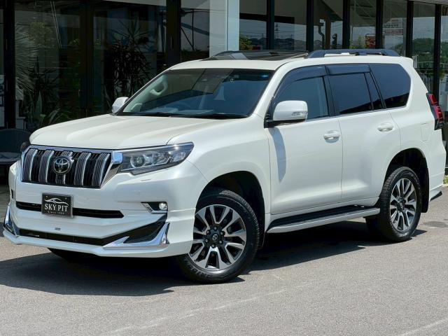 Ref:AUX-24074869 TOYOTA LAND CRUISER PRADO 2023 1 2023 Toyota Land Cruiser Prado white gasoline used car Japan export