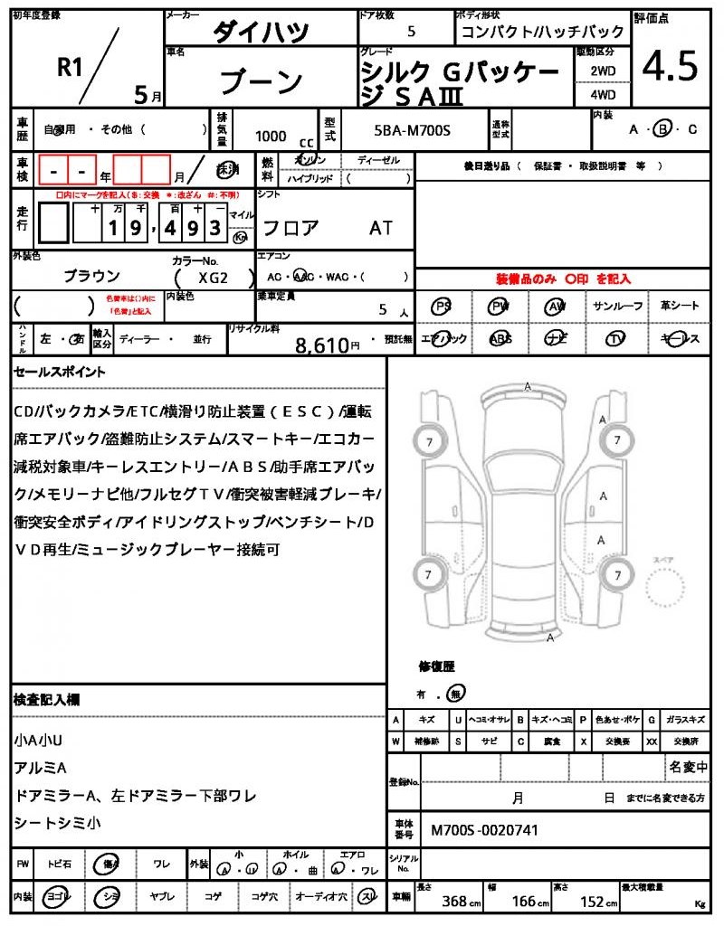 Ref:AUX-24089675 DAIHATSU BOON 2019 19 Ref:AUX-24089675 DAIHATSU BOON 2019 - Image 19