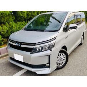 2014 Toyota Voxy silver hybrid used car Japan export