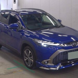2023 Toyota Corolla Cross blue gasoline used car Japan export