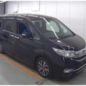 2017 Honda Stepwagon Spada black gasoline used car Japan export