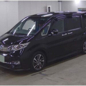 2015 Honda Stepwagon Spada black gasoline used car Japan export