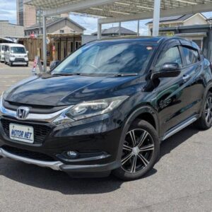 2014 Honda Vezel black hybrid used car Japan export