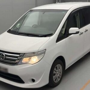 2014 Nissan Serena white gasoline used car Japan export