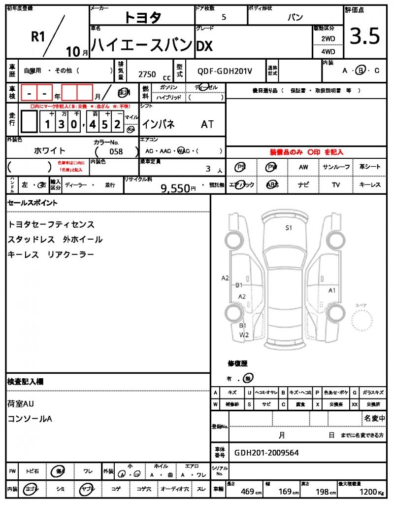 Ref:AUX-24117385 TOYOTA HIACE VAN 2019 5 Ref:AUX-24117385 TOYOTA HIACE VAN 2019 - Image 5
