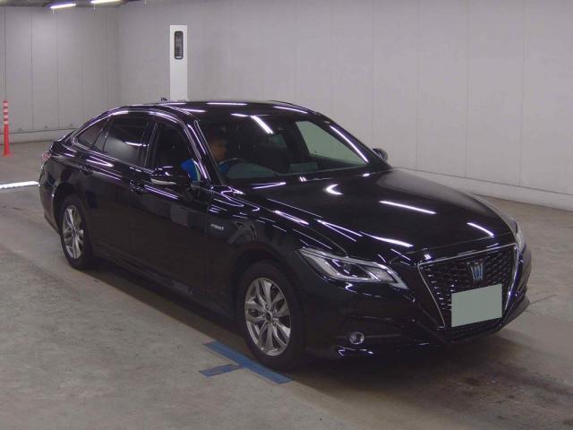 Ref:AUX-24133549 TOYOTA CROWN HYBRID 2020 1 2020 Toyota Crown Hybrid black gasoline used car Japan export