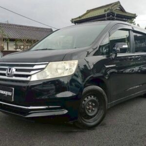 2012 Honda Stepwagon black gasoline used car Japan export