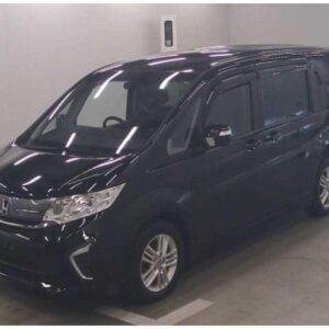 2015 Honda Stepwagon black gasoline used car Japan export