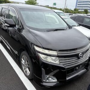 2013 Nissan Elgrand black gasoline used car Japan export