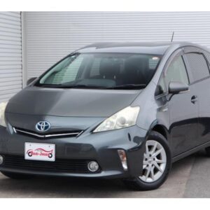 2013 Toyota Prius Alpha gray hybrid used car Japan export