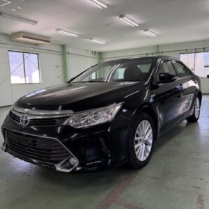 2015 Toyota Camry black gasoline used car Japan export