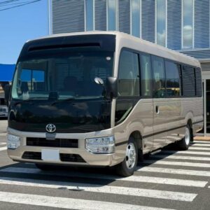 2026 Toyota Coaster gold diesel used car Japan export