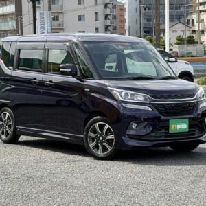 2018 Suzuki Solio Bandit purple hybrid used car Japan export
