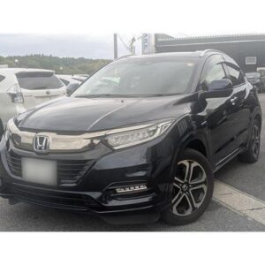 2018 Honda Vezel blue hybrid used car Japan export