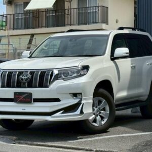 2023 Toyota Land Cruiser Prado white gasoline used car Japan export
