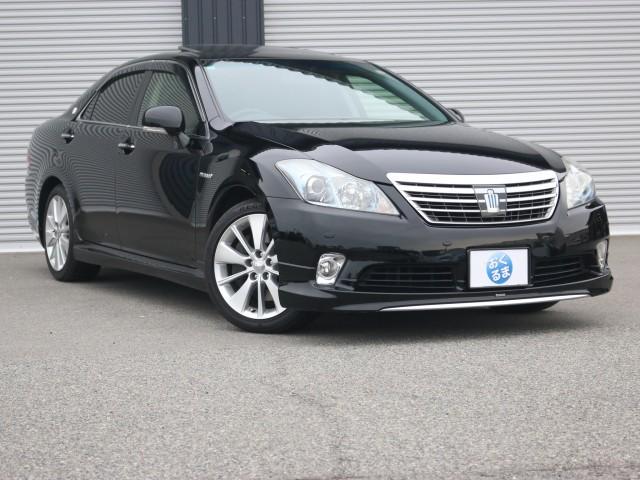 Ref:AUX-24185196 TOYOTA CROWN HYBRID 2012 1 2012 Toyota Crown Hybrid black hybrid used car Japan export