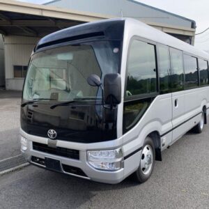 2026 Toyota Coaster silver diesel used car Japan export