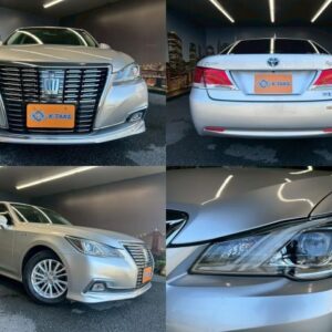 2017 Toyota Crown Hybrid silver gasoline used car Japan export