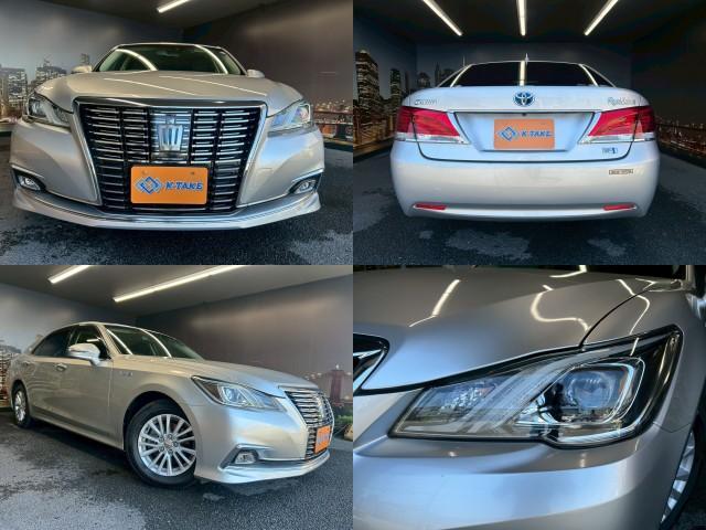 Ref:AUX-24199553 TOYOTA CROWN HYBRID 2017 1 2017 Toyota Crown Hybrid silver gasoline used car Japan export