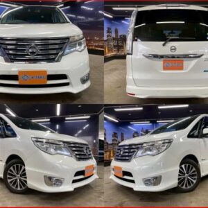 2015 Nissan Serena white gasoline used car Japan export